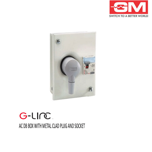 Ovius AC DB Box With Metal Clad Plug & Socket (20A )