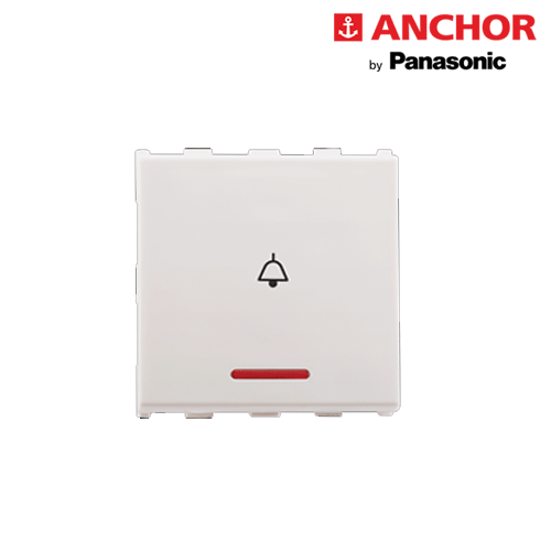 2M 10A Bell Push Switch with Ind 66233 ( WHITE)
