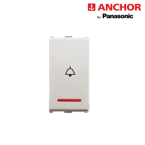 1M 10A Bell Push Switch with Ind 66133 ( WHITE)