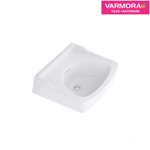 Wall Hung Wah Basin - Alaska White Luis (V-3017)