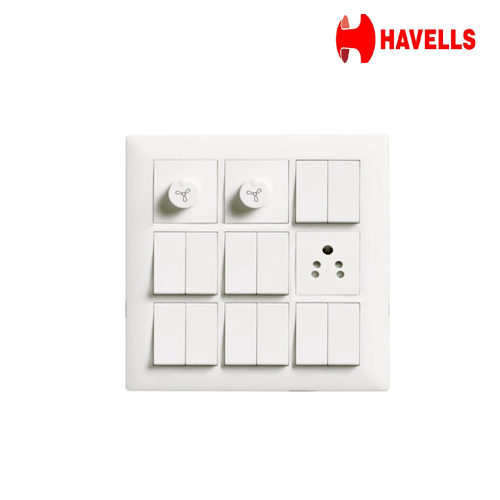Havells Crab Tree Athena Classic PC 2M Modular Combined Plate - ACAPNCWV18
