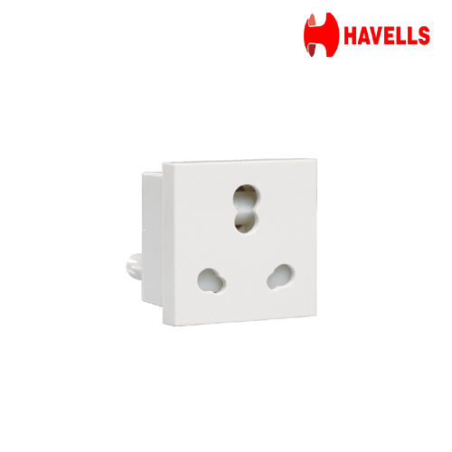Havells Crab Tree Athena Classic 2M 6/16Amp 1Way 3Pin Shuttered Socket ISI - ACAKCXW163