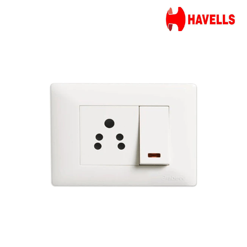 Havells Crab Tree Athena Classic PC 2M Modular Combined Plate - ACAPNCWV03