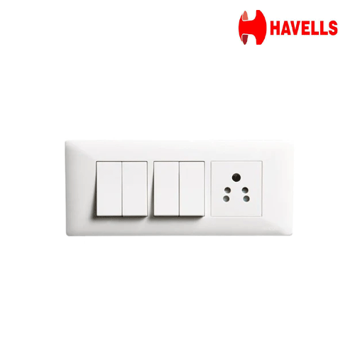 Havells Crab Tree Athena Classic PC 2M Modular Combined Plate - ACAPNCWV06